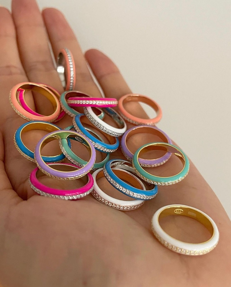 MoGist salto occhielli Mono cromo gemischt boxed aperte matrice Anelli spalt anelli gioielli fai da te produzione accessori attrezzi argento 